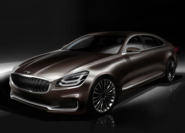 Kia K900. Скетчи Kia