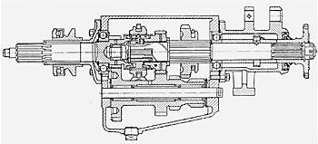 Рис.2. Классическая 3-вальная коробка передач - для "волги" ГАЗ-21.