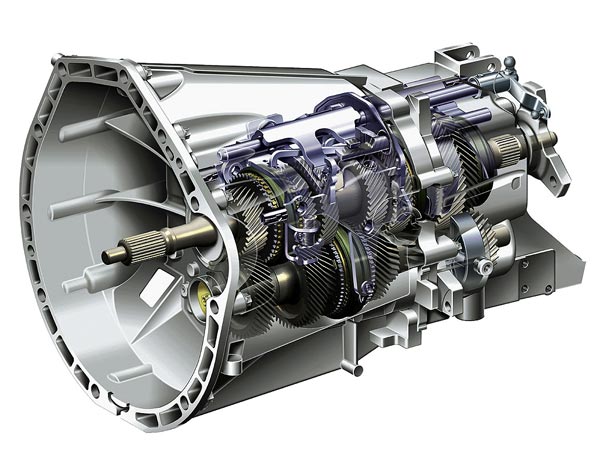 Рис.3. Современная 3-вальная 6-ступенчатая КПП (Mercedes).